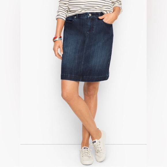 Talbots Skirt Mini Ocean Blue SIZE 14P NEW - Picture 2 of 6